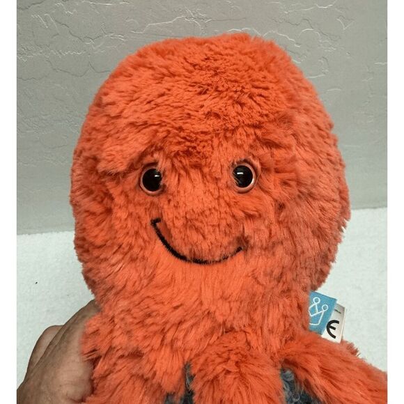 The Manhattan Toy Company OCTOPUS Coral & Blue Cuddly Soft Plush Doll 11" - Picture 6 of 12